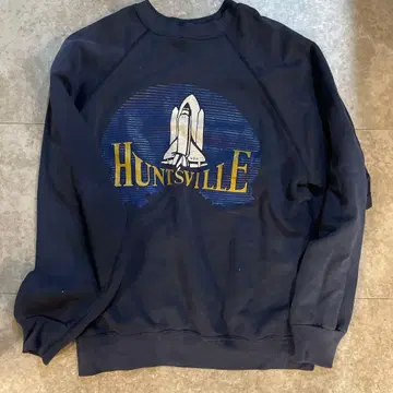 HUNTSVILLE 로켓 디자인 맨투맨 L 80s 90s