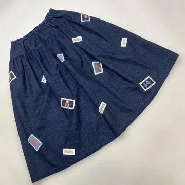 핑크하우스 와펜 사용 데님 스커트/2020년 가을