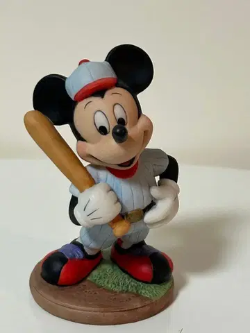미키마우스 야구선수 피규어 약 10cm 빈티지 도자기