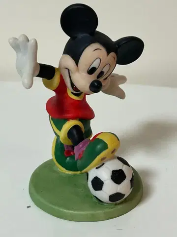 미키마우스 축구 피규어 약 10cm 빈티지 도자기