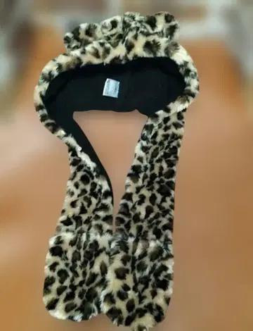 팬캡 머플러 모자 레오파드 무늬 50~52cm
