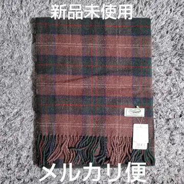 Crocodile 브라운 계열 체크 스톨 F 사이즈