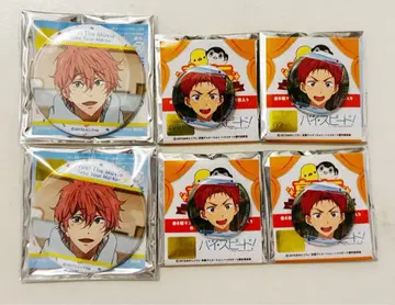 Free! 하이스피드 시기노 타카스미 시이나 아사히 캔뱃지 세트