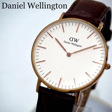 607 작동 다니엘 웰링턴 남성용 시계 36mm 정품 밴딩 브라운