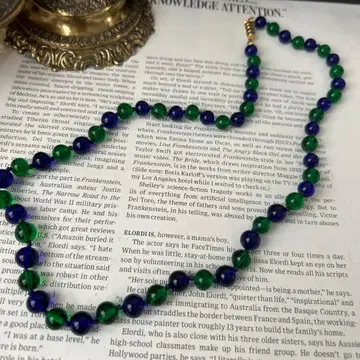 이탈리아제 베네치아 유리 목걸이 피콕