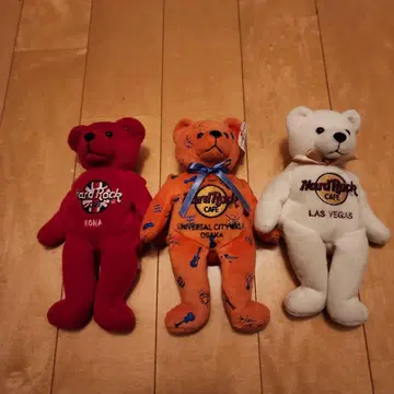 하드 록 카페 봉제 인형 3개 세트