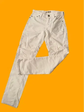 YANUK 코듀로이 화이트 데님 슬림 핏