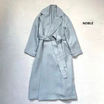 NOBLE 노블 리버 코트 롱 벨트 스카이블루 블루