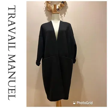 TRAVAIL MANUEL 블랙 롱 코트 겉옷