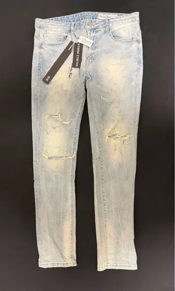 Smoke Rise 데미지 스키니 데님 32/30