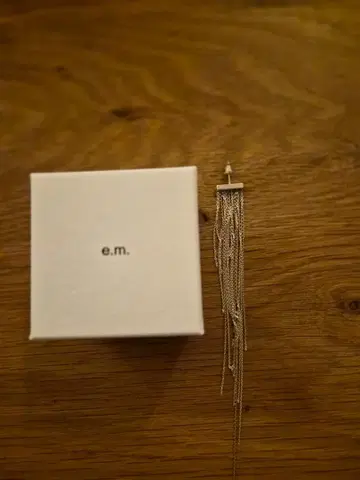 e.m. 실버 체인 귀걸이 한쪽용