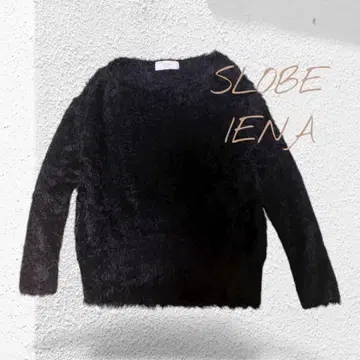 새상품급 SLOBE IENA 샤기 니트 블랙