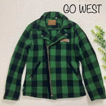 GO WEST 고 웨스트 버팔로 체크 라이더 자켓 L