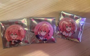 사쿠라미코 스시로 콜라보 캔 배지 ( 미사용 코드 포함 ) 3개 세트