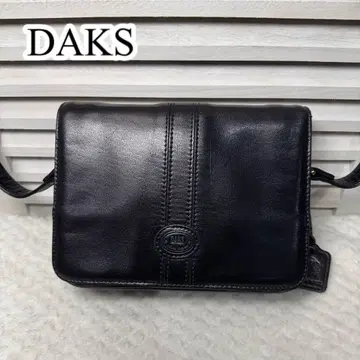 새상품급 DAKS 닥스 숄더백 천연 가죽 블랙