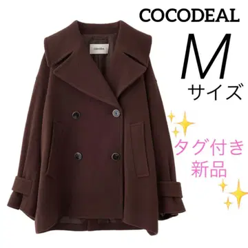 [택 포함 새상품] COCODEAL 임페리얼 모사 숏 P 코트 브라운