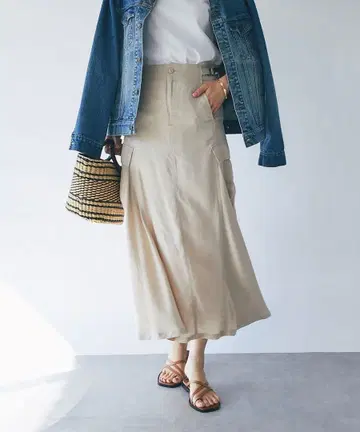 새상품급 리브 드 로와 머메이드 카고 스커트 사이즈: FREE