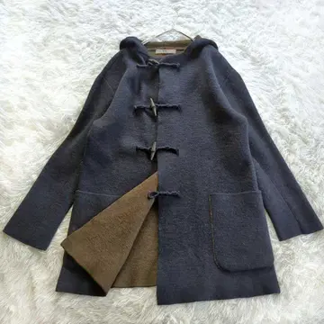 45R 압축 울 더플 코트 바이컬러 루즈한 사이즈 3