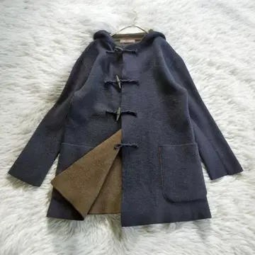 45R 압축 울 더플 코트 바이컬러 루즈한 사이즈 3