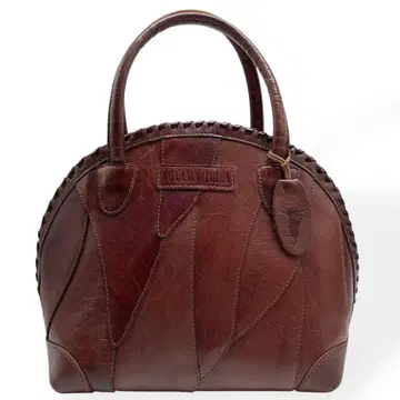 컨디션 최상 IBIZA 이비자 핸드백 가죽 돔형 브라운 천연 가죽