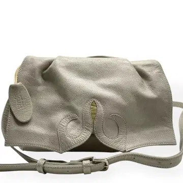 새상품급 IBIZA 이비자 2way 숄더백 천연 가죽 그레이 사선 가케