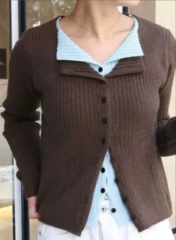 titivate 레이어드 스타일 리브 니트탑