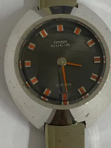 작동품 CITIZEN Cutie 수동 와인딩 시계 21 jewels