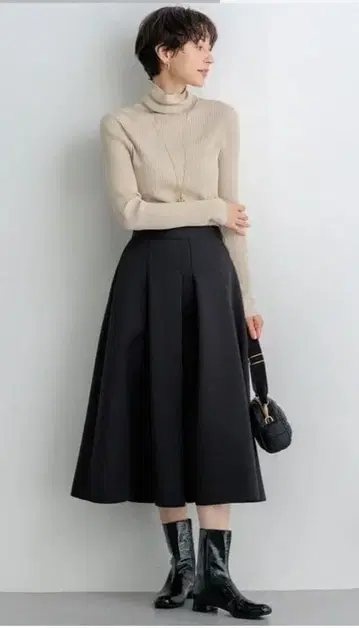 23구 [세탁 가능] 네오프렌 저지 턱 스커트 40