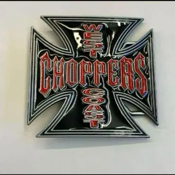 웨스트 코스트 초퍼스 아이언 크로스 버클 벨트 할리 바이커