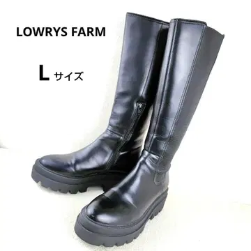 [고품질] 로리즈팜 사이드 고어 롱 부츠 사이드 지퍼 블랙