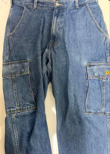 XLARGE 카고 팬츠 데님 블루