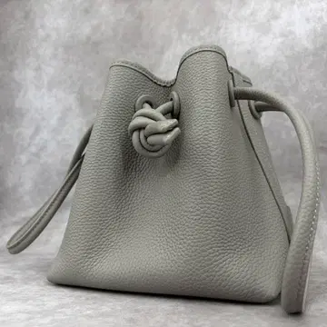 [ 고품질 ] 바지크 본드 숄더백 핸드 복조리 천연 가죽 그레이