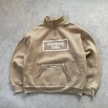 FR2 에프알2 하프 지퍼 맨투맨 smoking kills