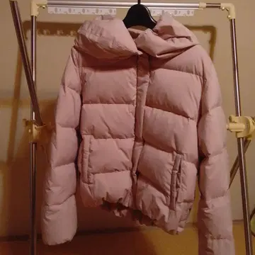 vis 다운 자켓 핑크 베이지 L