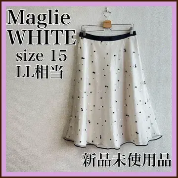 택 포함 마리에 화이트 스커트 하의 자수 레이스 스커트