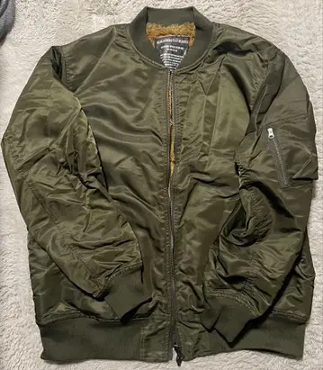 올리브 MA-1 플라이트 자켓 보아 안감 리버서블