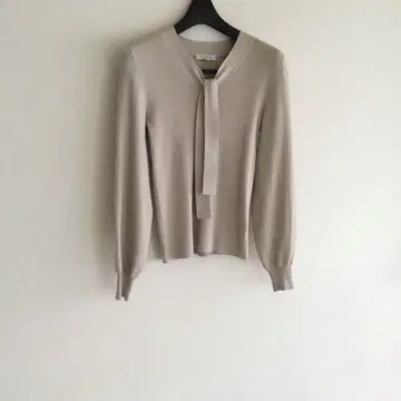 PLST 소프트 레이온 폴리 보타이 니트 베이지 M