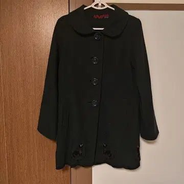 [ 새상품급 ] 후리후 코트 고양이 자수 그린 기모노 체스터 코트