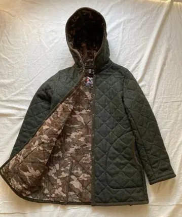 LAVENHAM 라벤햄 울 퀼팅 보아 안감 코트 34 자켓