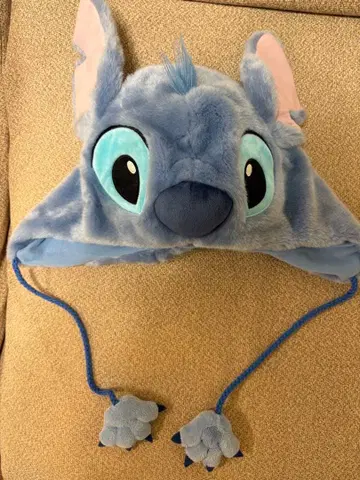 스티치 귀달린 플리스 모자