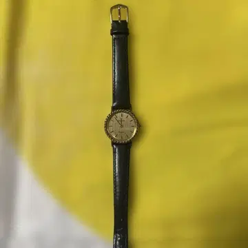 RADO 아날로그 수동 와인딩 시계 블랙 가죽