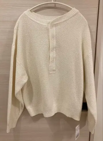 FRAMeWORK 카노코 2WAY 헨리 니트 화이트 미사용 새상품