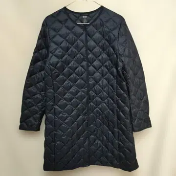 UNIQLO 울트라 라이트 타운 네이비 롱 퀼팅 코트 XL