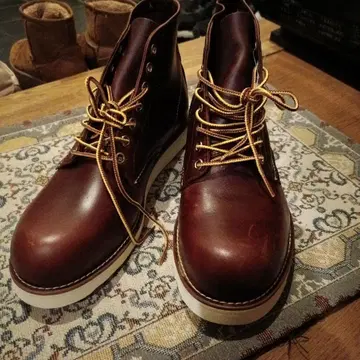 호킨스 가죽 하이컷 부츠 브라운