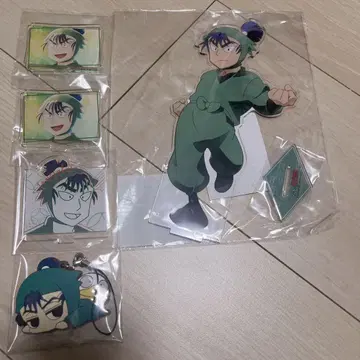 닌타마 란타로 식만류삼랑 아크릴 스탠드 키링 러버 세트