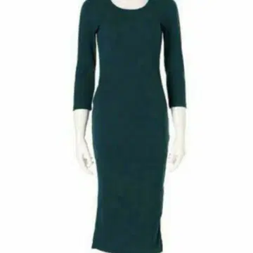 로얄 파티 리브 니트 타이트 원피스 그린, 자켓, 코트
