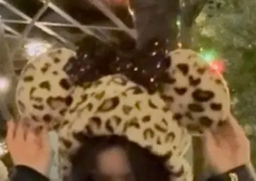 레오파드 무늬 미니 마우스 캡