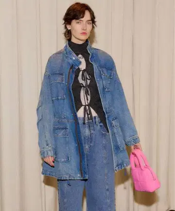 maison special over denim blouson