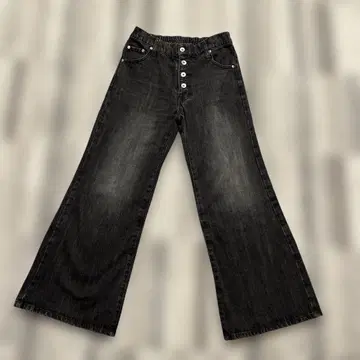 CLEL 빈티지 디자인 판탈롱 데님 팬츠 인디고 블루 S