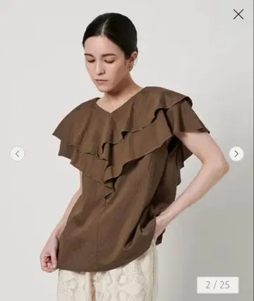 2025 뷰티&유스 레이어 프릴 블라우스 워셔블